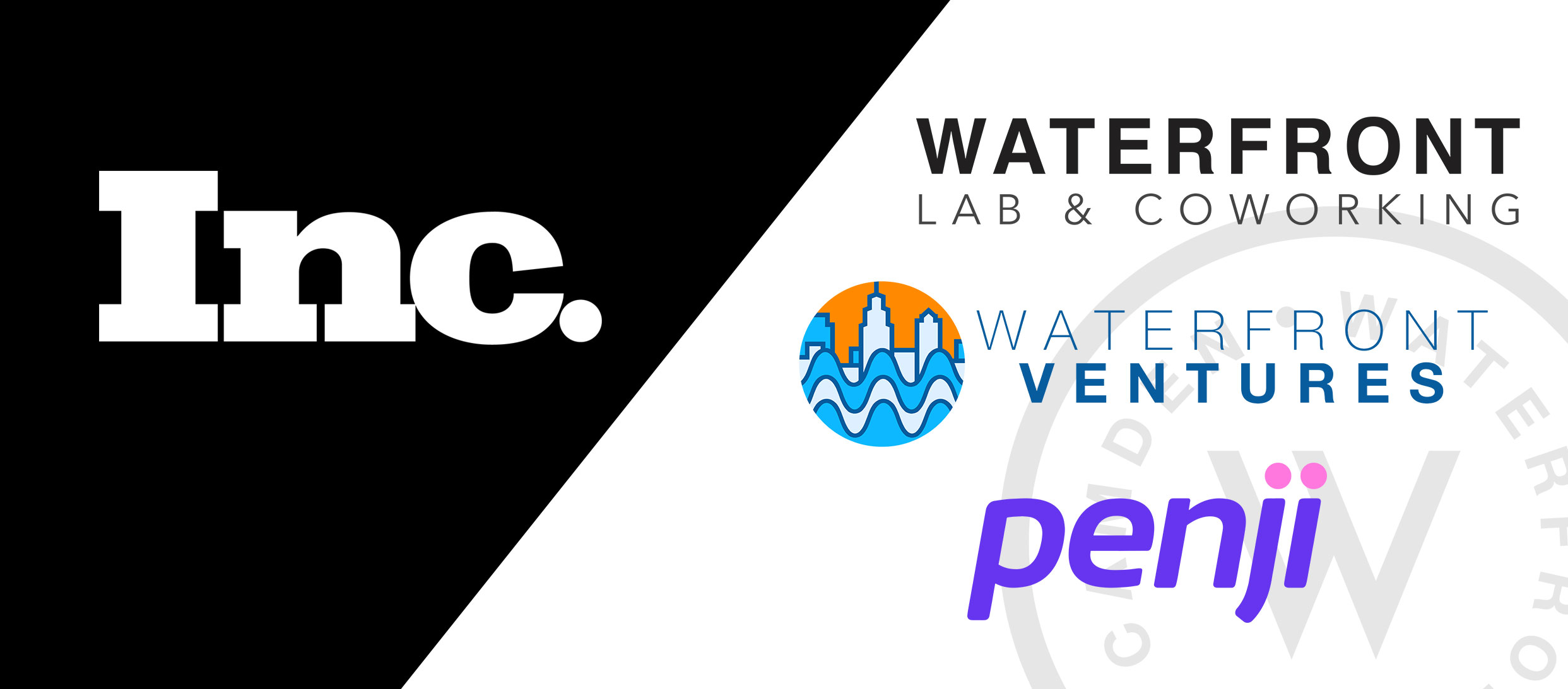 INC magazine, Penji, Waterfront Ventures, Waterfront Lab, logos